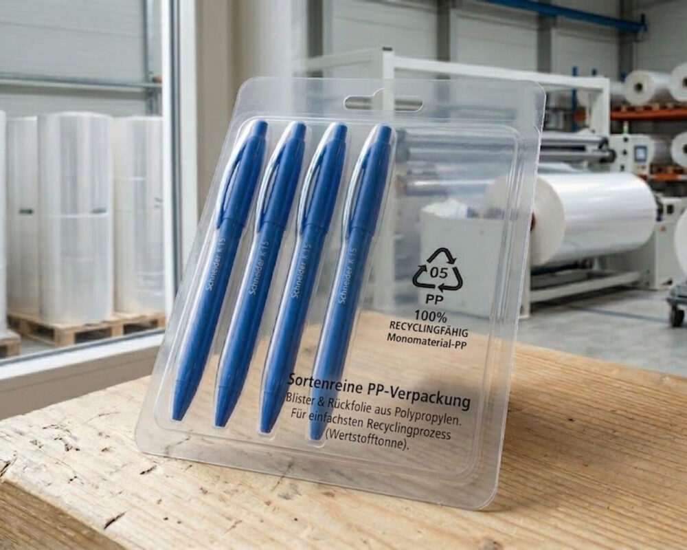 PP Monomaterialverpackung mit Stiften